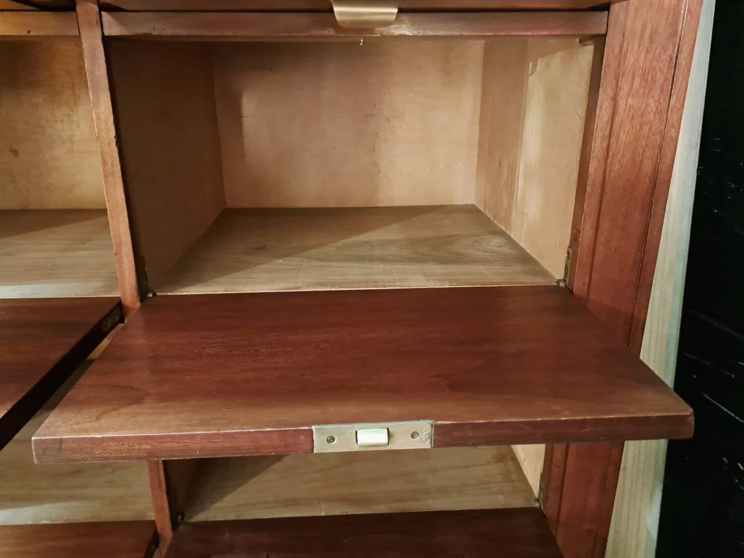 Mahogany notary desk with flaps