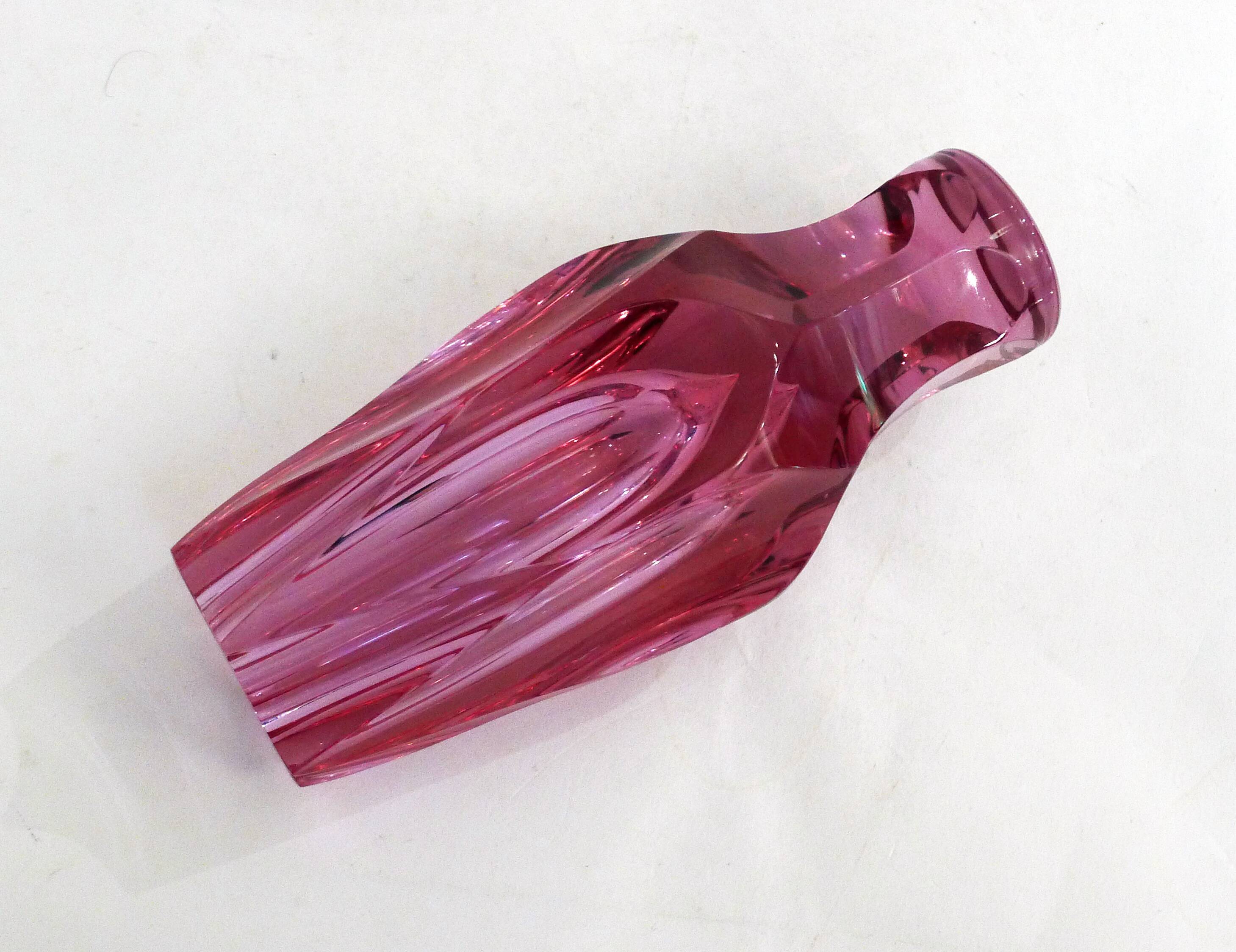 Small vintage faceted vase