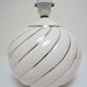 Ceramic lamp white and gold Italian design 70s / 80s