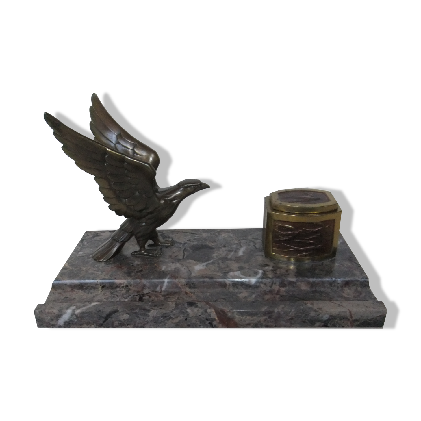 Ink art deco marble statue animal sculpture eagle necessary office
