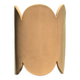 Mocha enamelled stoneware wall light (small model).