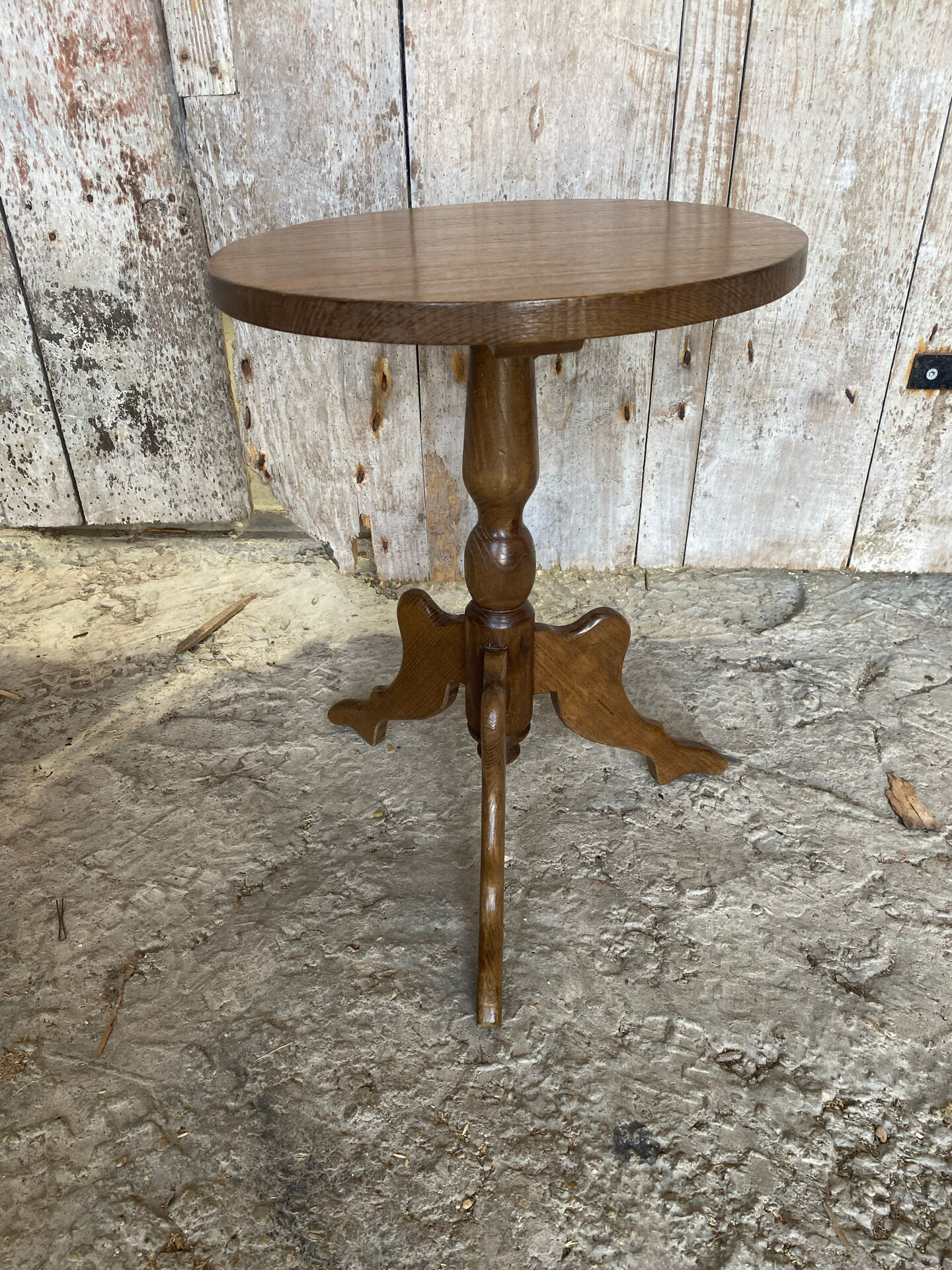 Table appoint guéridon ancien louis philippe bois pieds tripodes vinta