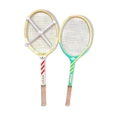 Pair of vintage Adidas Ilie Nastase & Junior tennis rackets