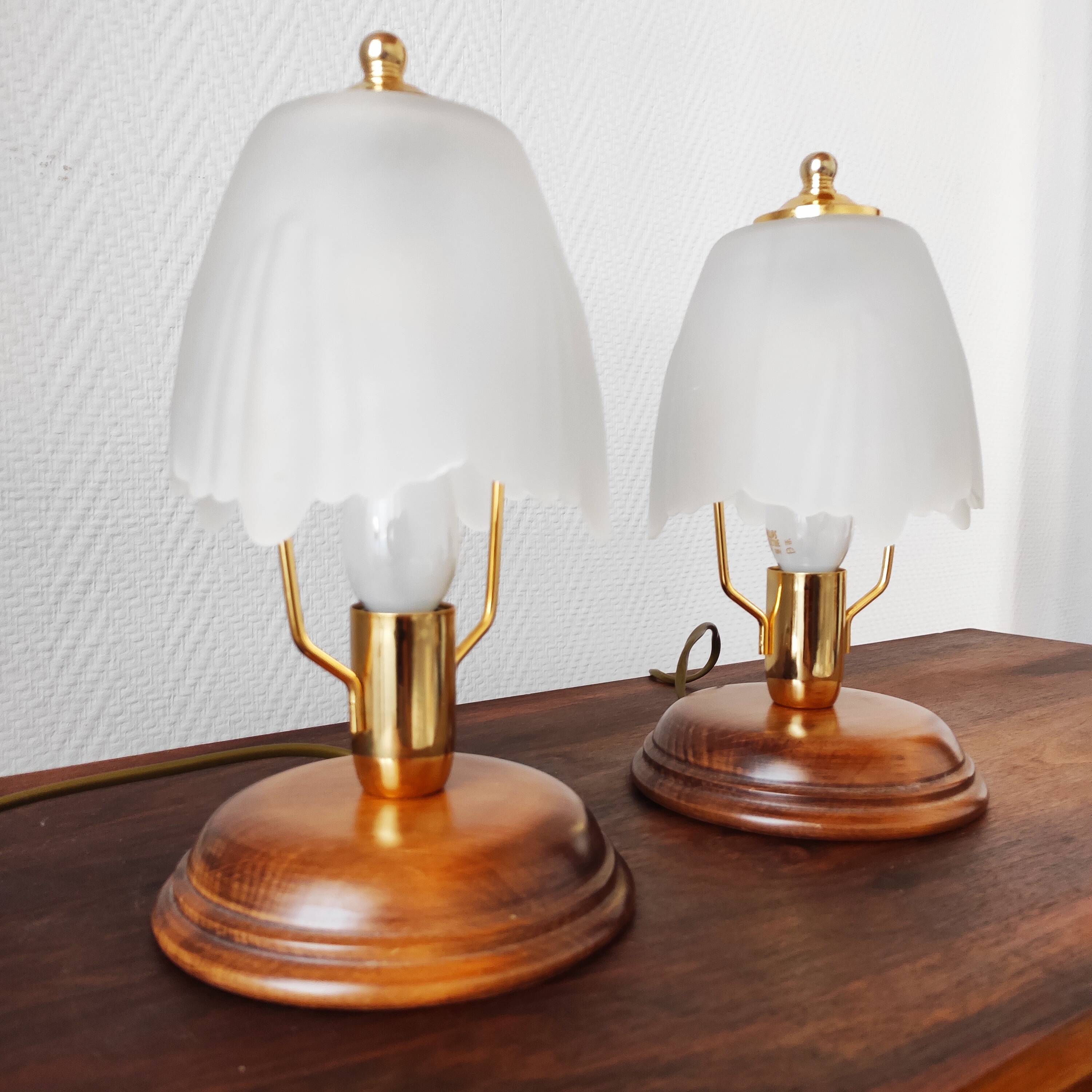Pair of vintage Italian art deco style lamps