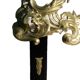 Set of 2 table lamps, old gilded bronze lampshades