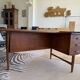1 Lovig desk in teak, oak base circa 1960
