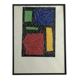 Elie Dayan, Untitled (Vegetal Pattern 1). Mixed media on paper.