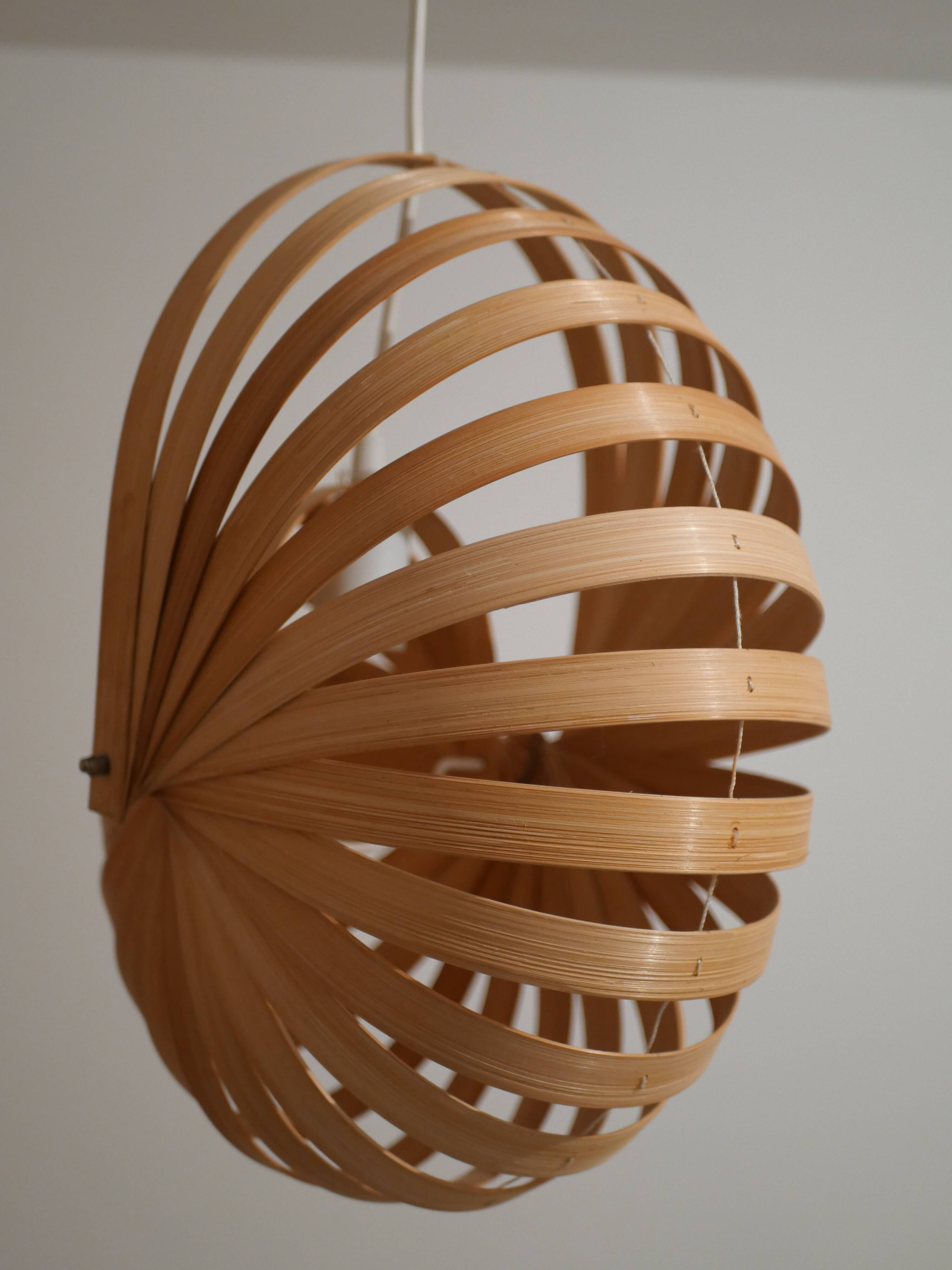 Nautilus bamboo pendant light