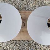 Pair of vintage braided rope bedside lamps