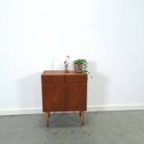 Teak fineer kastje met lades, nr. 2