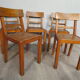 Set de 5 chaises bistrot années 40