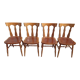 Set of 4 bistro bar chairs year 80 - 90 - wooden - baumann