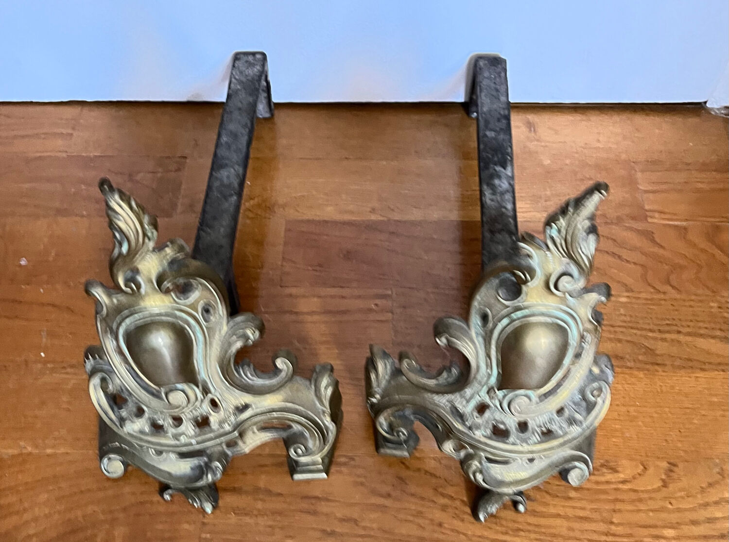 Pair of old andirons