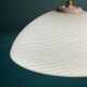 Vintage swirl murano glass pendant lamp Italy 1970s