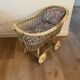 Christmas Pop-up 2022 -Vintage rattan doll stroller cradle