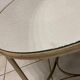 Table basse ronde miroir vintage