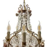 Vintage Crystal Rose Chandelier