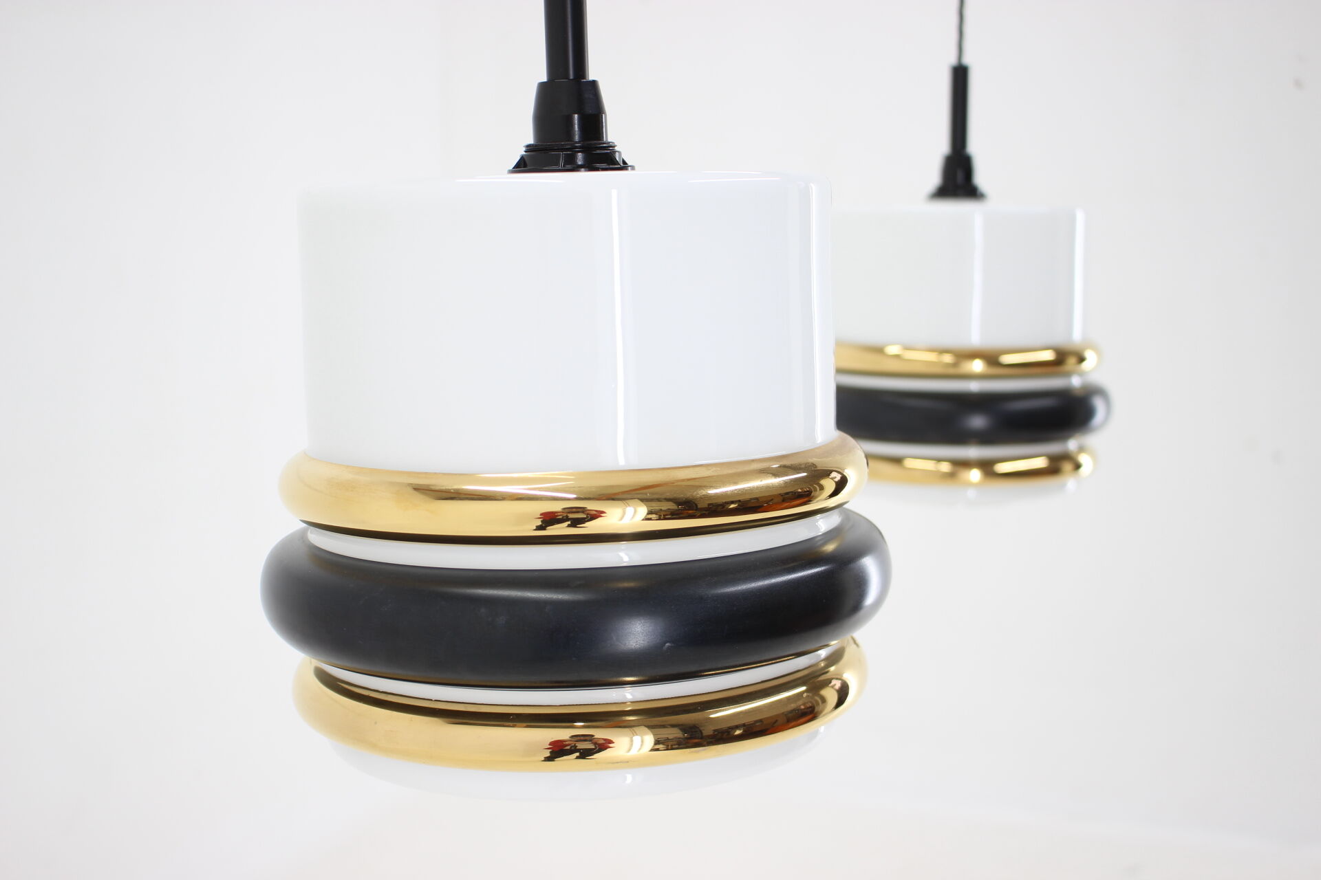 1970s Pendant Glass Light Czechoslovakia