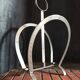 Porte-revues vintage en acier inoxydable brillant
