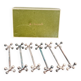 6x Christofle Silver-Plated Knife Rests "4 Balls"