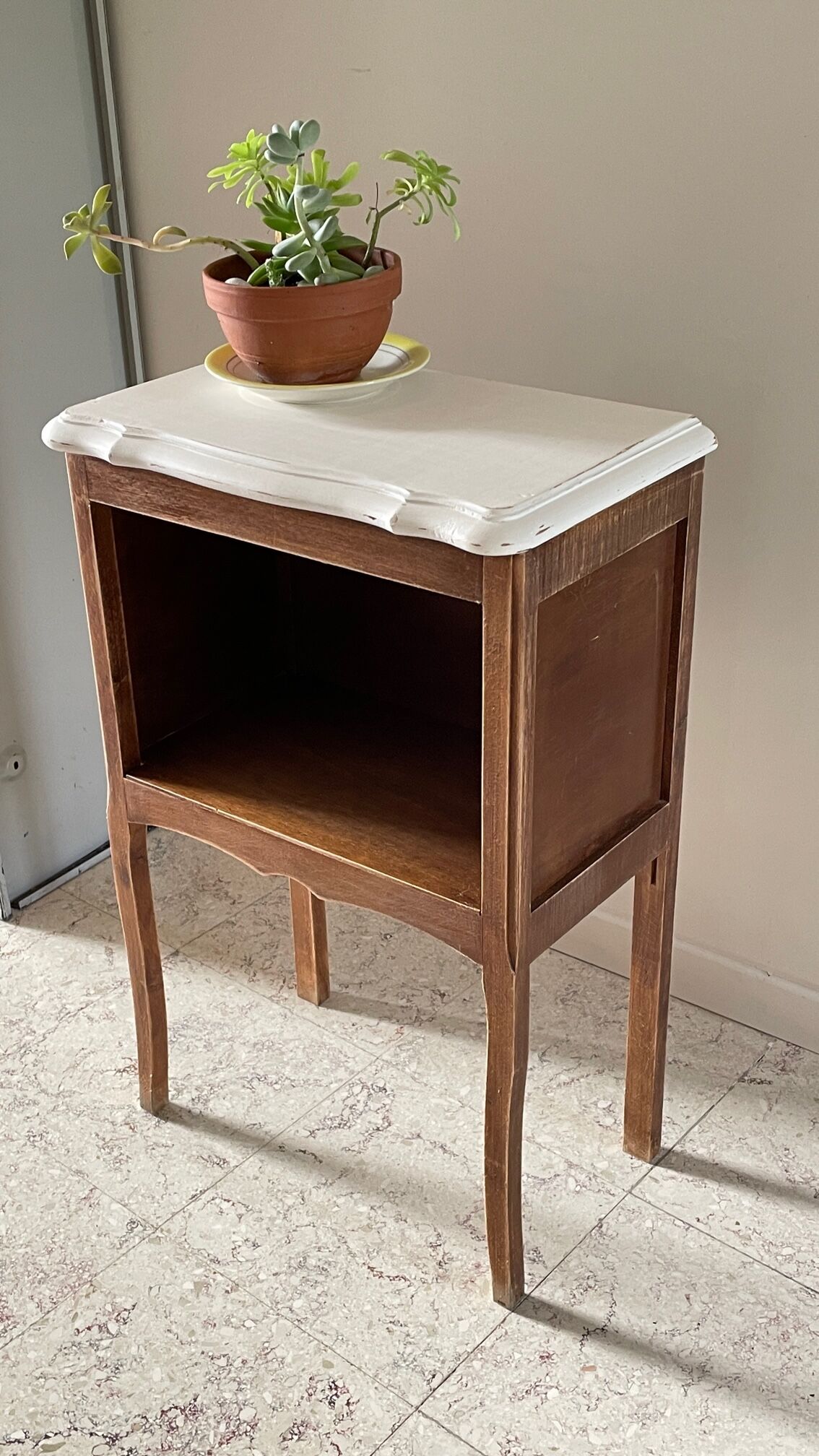 Vintage Wooden Bedside Table