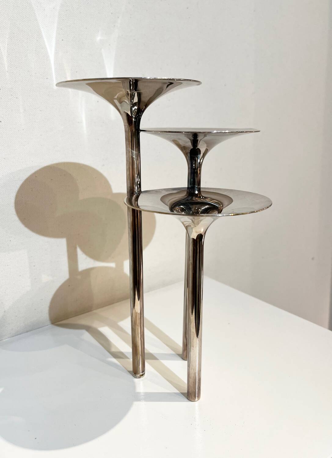 Lino Sabattini, “concerto di trombe” candle holder