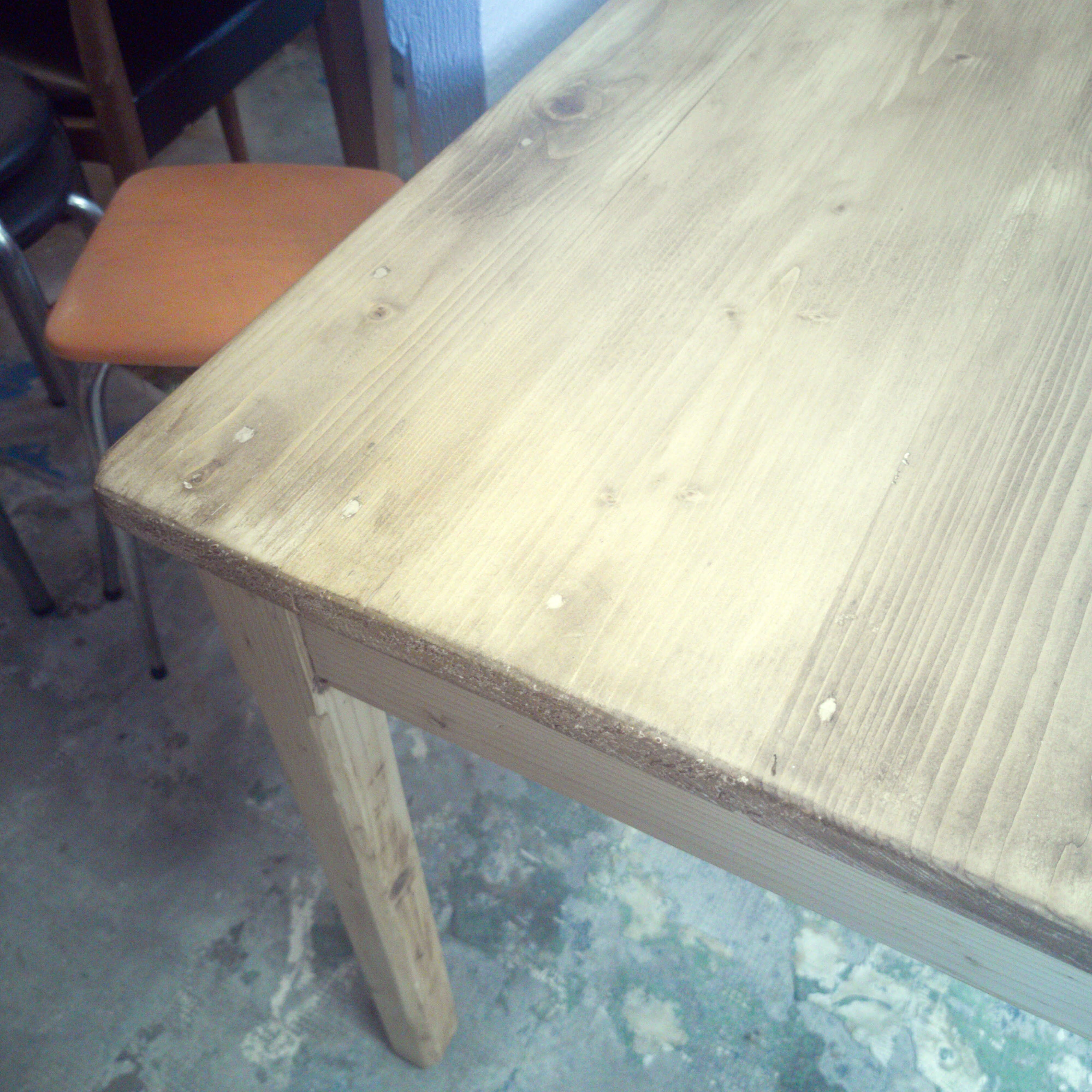 Restored old farm table