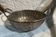 Antique silver metal wire basket