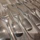 12 fish cutlery sets 24p silver plated metal goldsmith Francia uni-flat