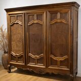 Antique Louis XV walnut wardrobe – France, late 18th century
