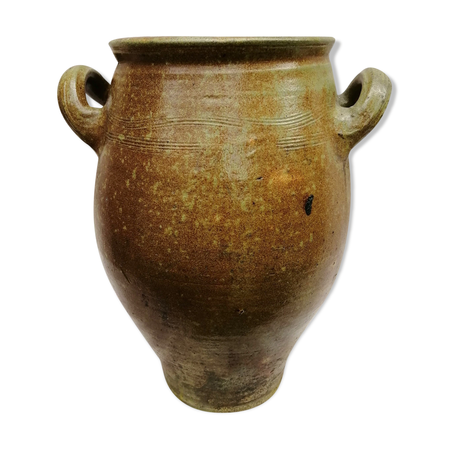 Varnished sandstone jar