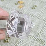 Set of 6 molded glass knife holders