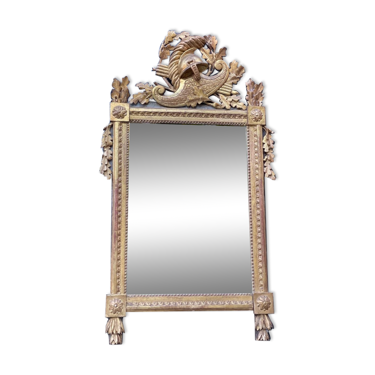 Louis XVI mirror in gilded carved wood, eighteenth century