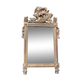Miroir Louis XVl en bois sculpté doré, XVIIIème siècle