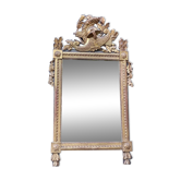 Miroir Louis XVl en bois sculpté doré, XVIIIème siècle