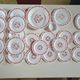 lot of arcopal scania dishes with small orange flowers flat plate, hollow dessert dish, one dish..