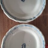 Two Bordeaux earthenware plates