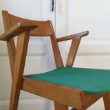 1960s bridge armchair with compass feet
