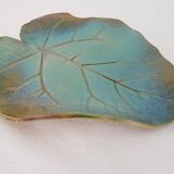 Ceramic Dish Vine Leaf Signature to identify X Luc (40cm)