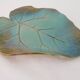 Ceramic Dish Vine Leaf Signature to identify X Luc (40cm)