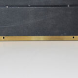 1970s vintage mirror with goldenrod frame