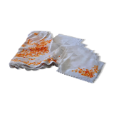 Vintage round tablecloth and napkins