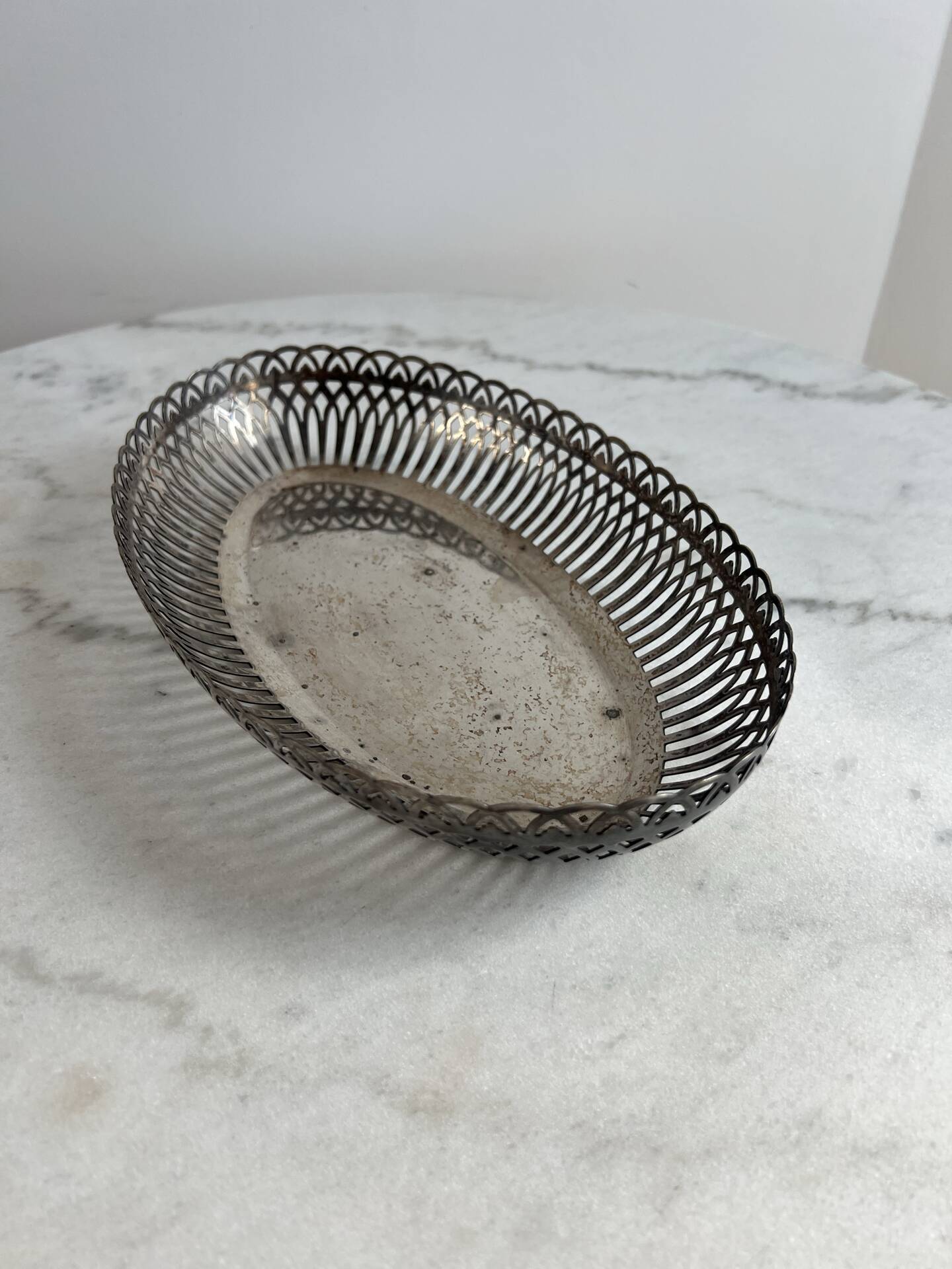 Antique silver-plated bread basket