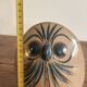 Sculpture Owl Ceramic Polished Tonala Jalisco Mexico Hech