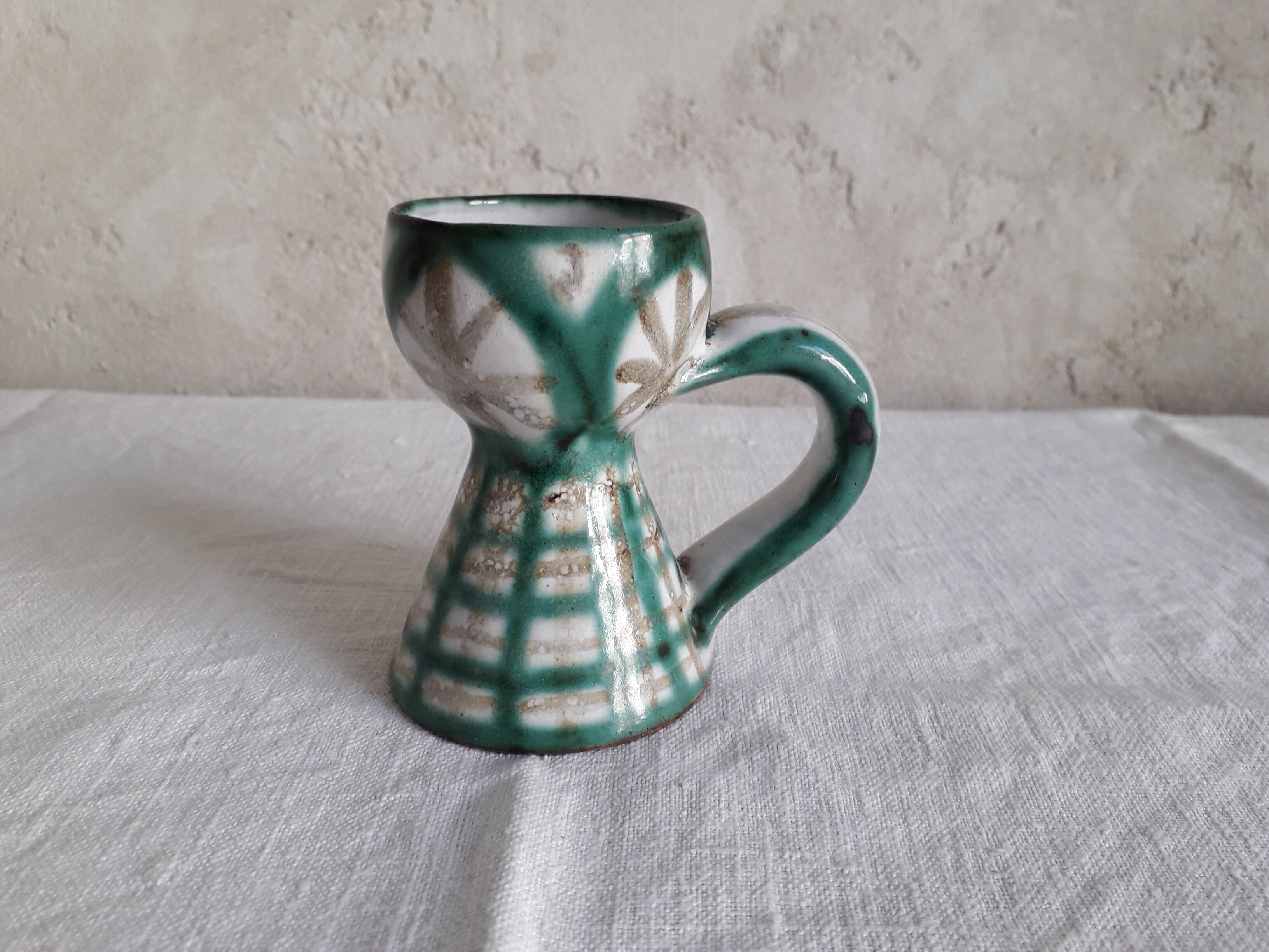 Ceramic candle holder by Robert Picault Vallauris vintage