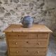 Commode ancienne rustique en pin, 4 tiroirs, vers 1880–1920