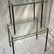 Pull out tables in glass and brass 1950