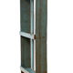 Burmese teak wall shelf with original green patina