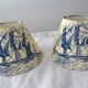 Lot de 2 abat-jour, toile jouy deco Marine