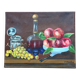 Still Life with Peaches & Grapes Oil on Canvas Signed M.TH. Barbié